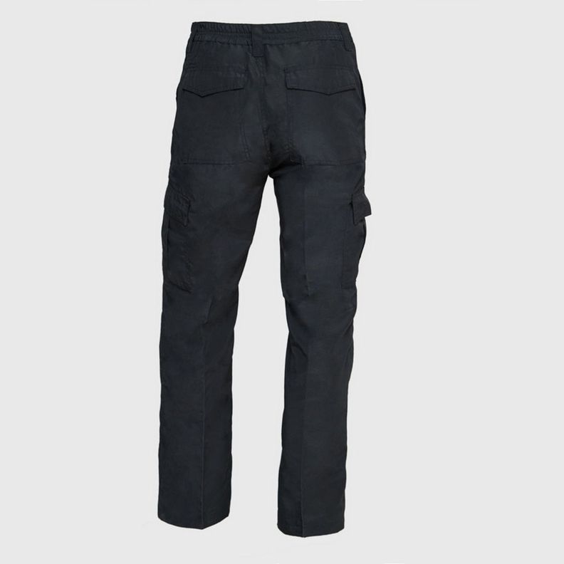 Pantalón Cargo Poplin Cintura Elasticada Negro-3