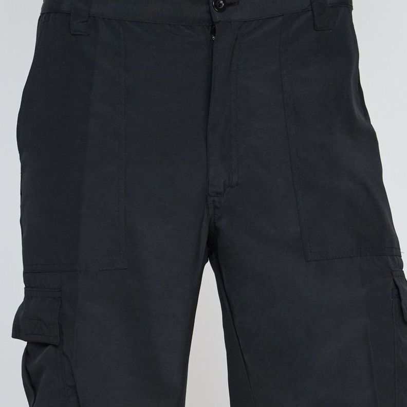 Pantalón Cargo Poplin Cintura Elasticada Negro-4