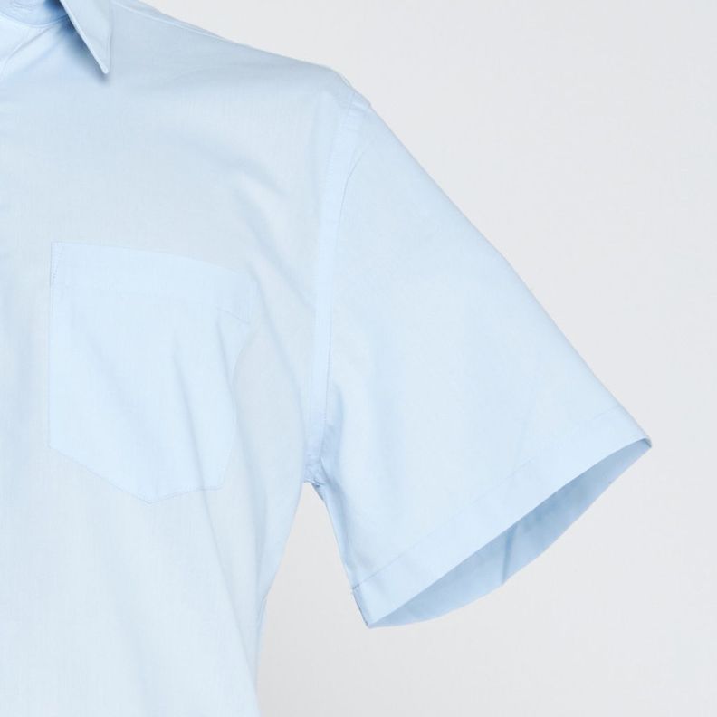Camisa Trevira  M/C Celeste-3