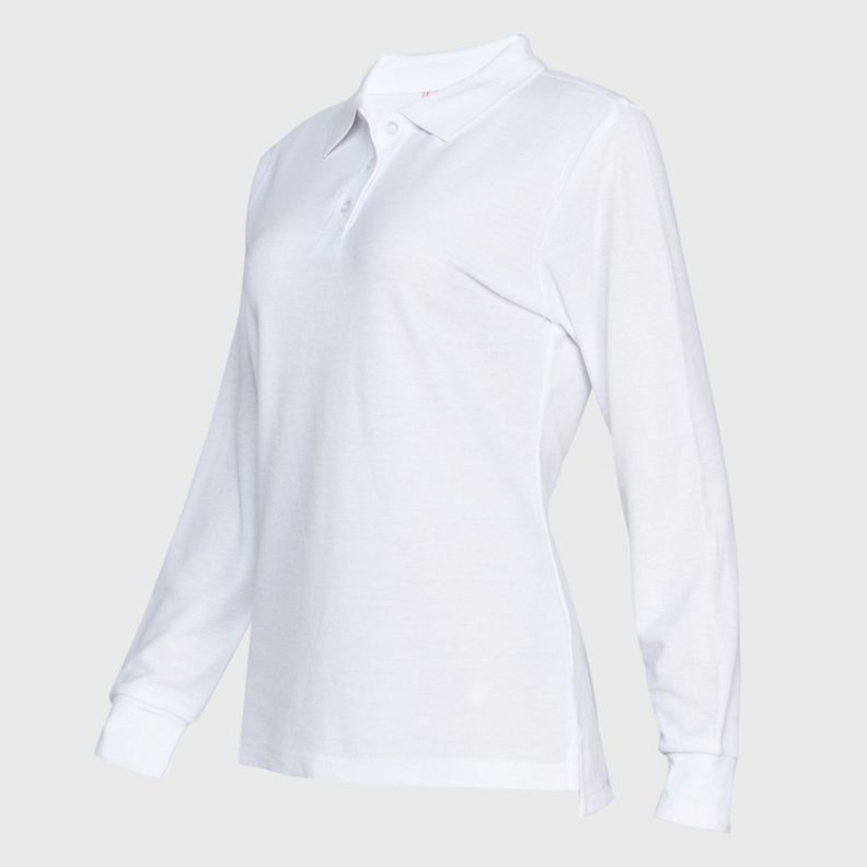 Polera Pique Tc Ml Mujer Blanco-2