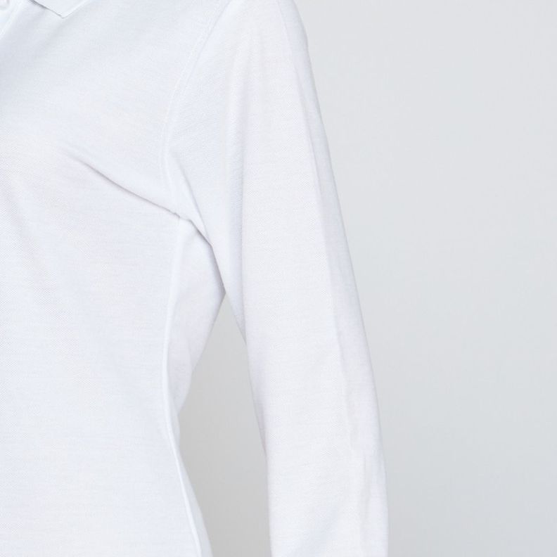 Polera Pique Tc Ml Mujer Blanco-4