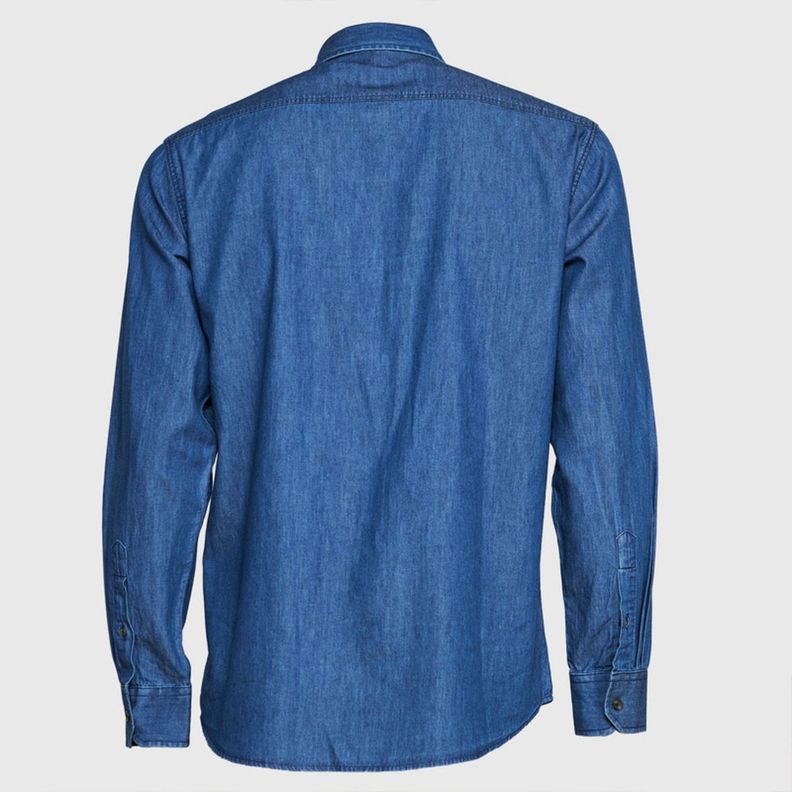 Camisa Denim 2 Bolsillos Azul-3