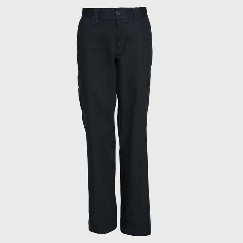 Pantalón Cargo Gabardina Mujer Negro-0