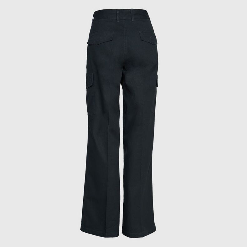 Pantalón Cargo Gabardina Mujer Negro-2