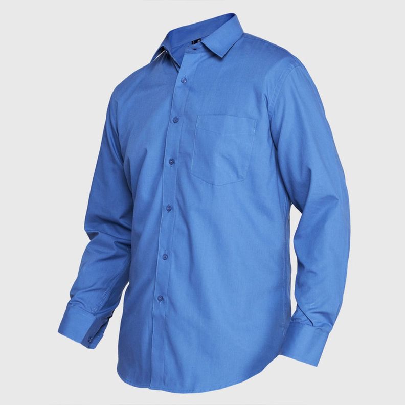 Camisa Trevira  Ml Comfort Celeste-1