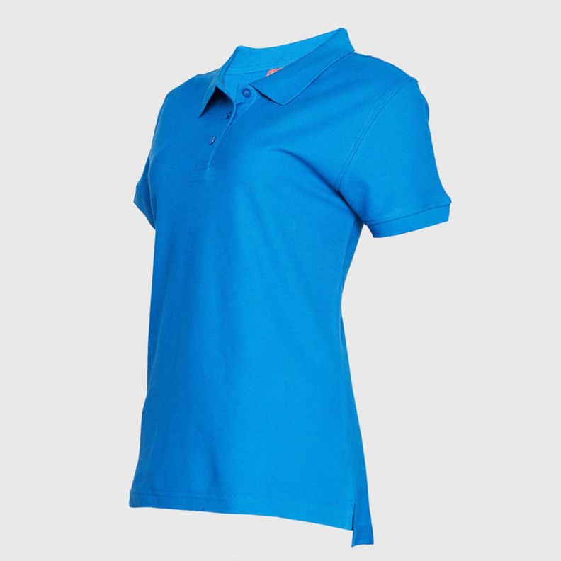 Polera Pique Mujer 80/20 M/C Azul-1