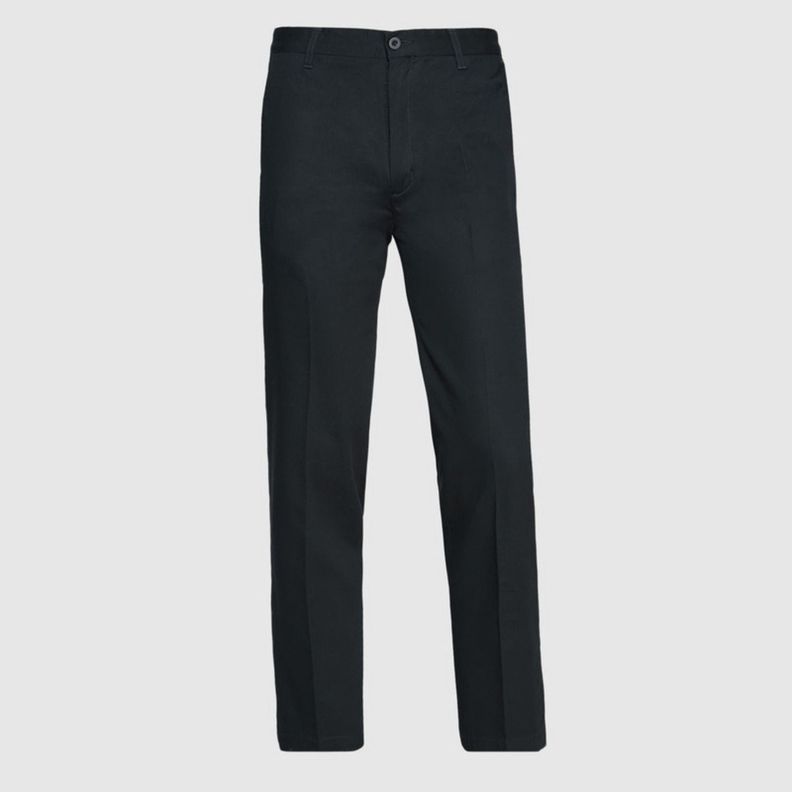 Pantalón Gabardina Hombre S/Pinzas Negro-1
