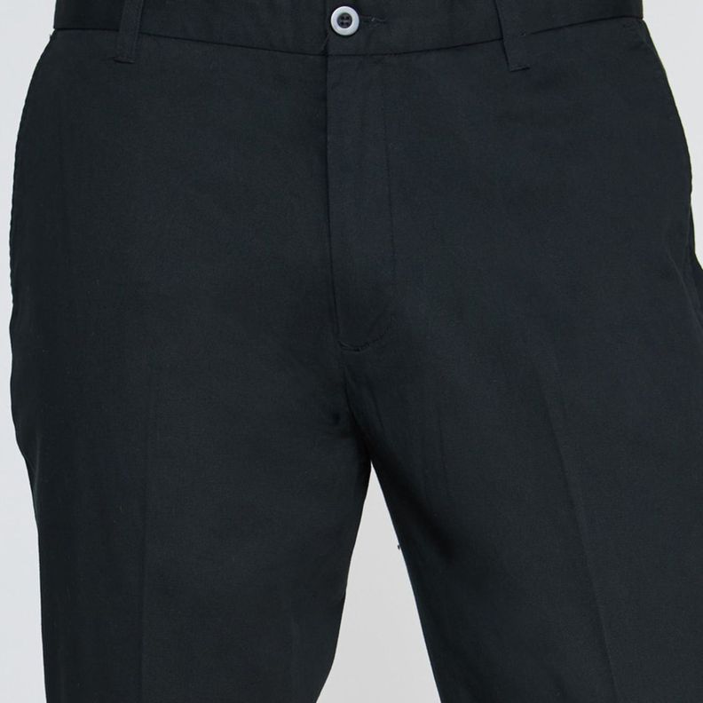 Pantalón Gabardina Hombre S/Pinzas Negro-4