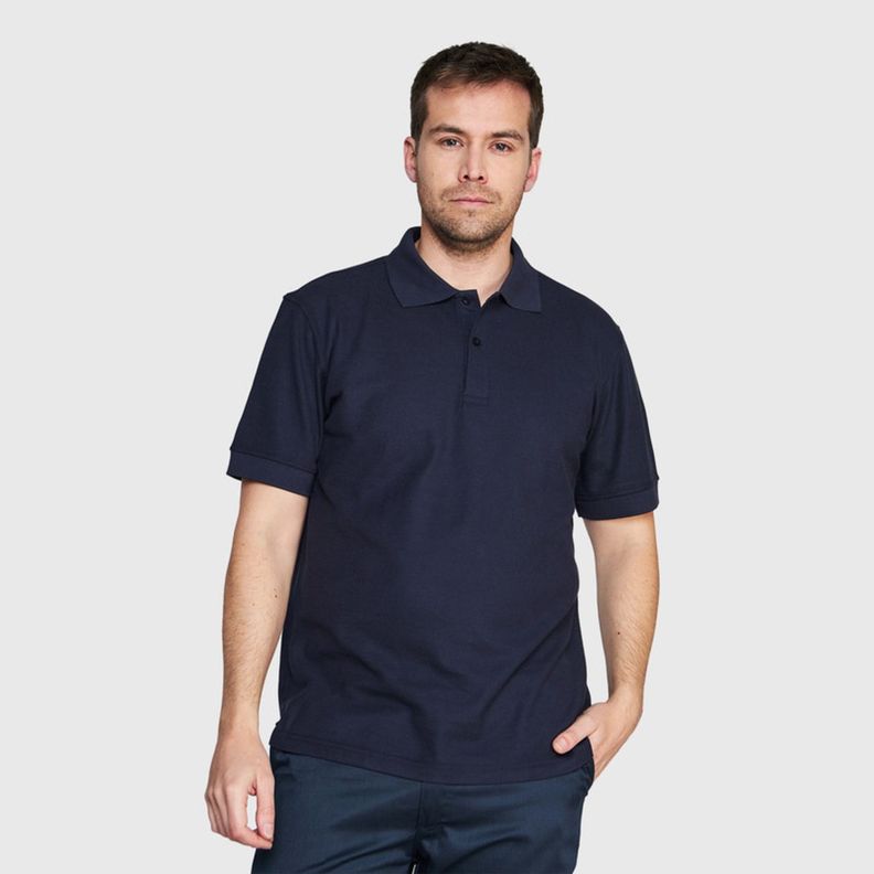 Polera Pique Tc Mc Hombre Azul marino-0