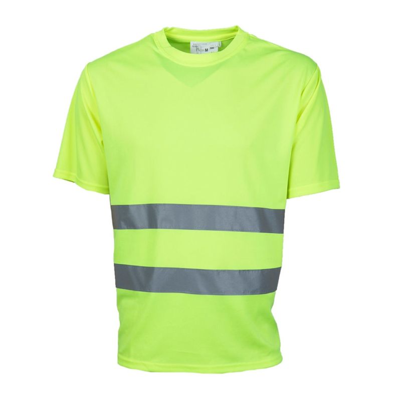 Polera Alta Visibilidad MC Cuello Polo Amarillo AV-0