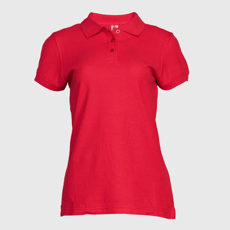 Polera Pique Mujer 80/20 M/C Rojo-1