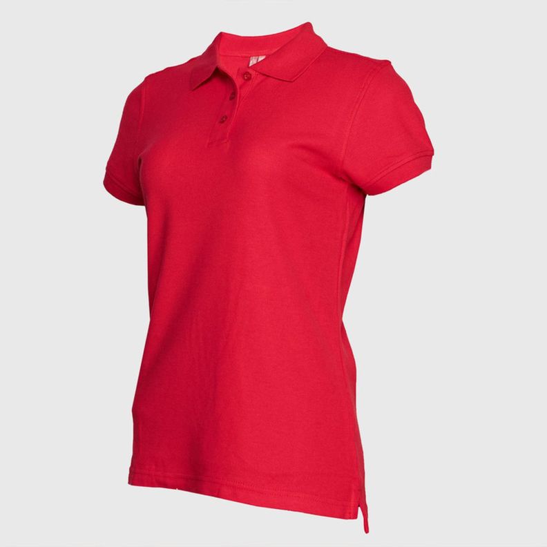 Polera Pique Mujer 80/20 M/C Rojo-2