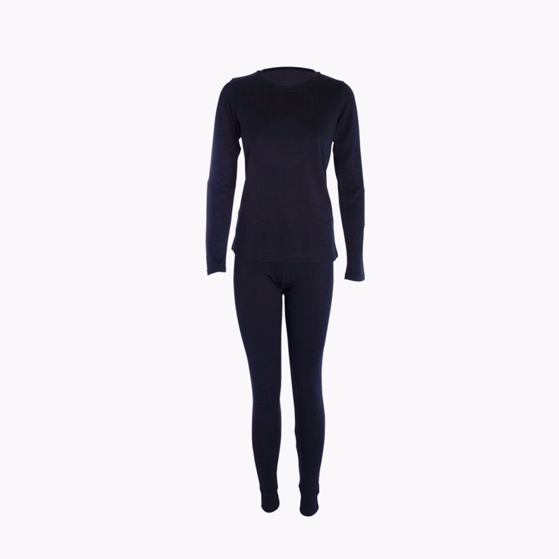 Primera Capa Mix Polera y Pantalón Mujer Azul marino-0