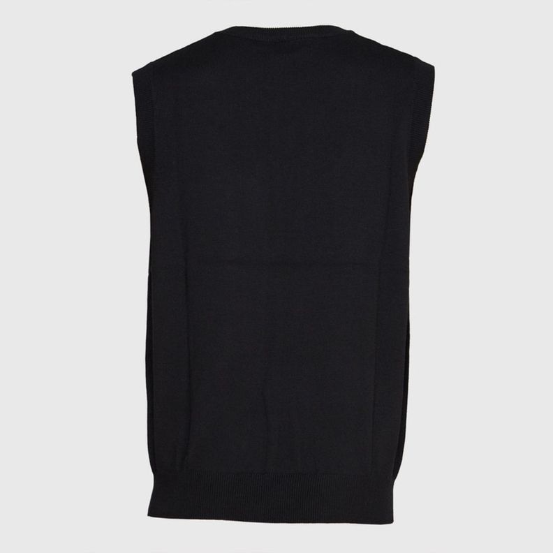 Sweater Cuello V Unisex S/M Negro-3