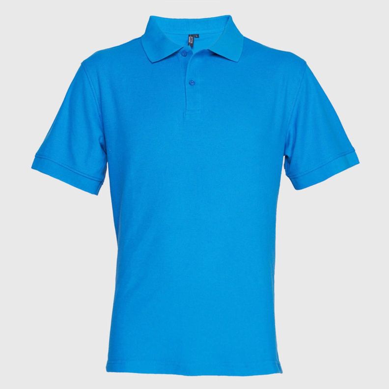 Polera Pique Hombre 80/20 M/C Azul-0