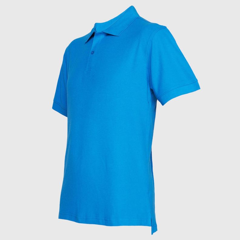 Polera Pique Hombre 80/20 M/C Azul-1