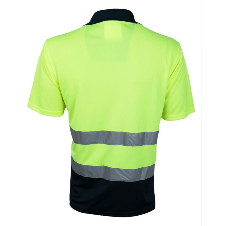 Polera Alta Visibilidad MC Cuello Camisero Amarillo AV-1