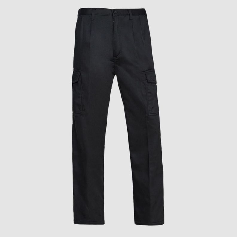 Pantalón Cargo Forro Polar Hombre Negro-0