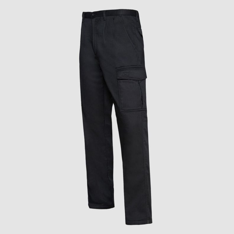 Pantalón Cargo Forro Polar Hombre Negro-1