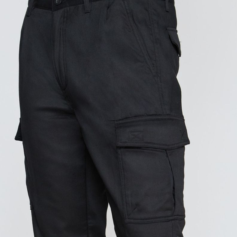 Pantalón Cargo Forro Polar Hombre Negro-4