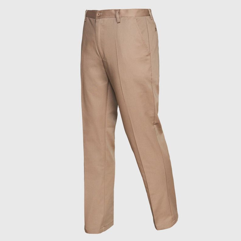 Pantalón Gabardina T/C Hombre Beige-1