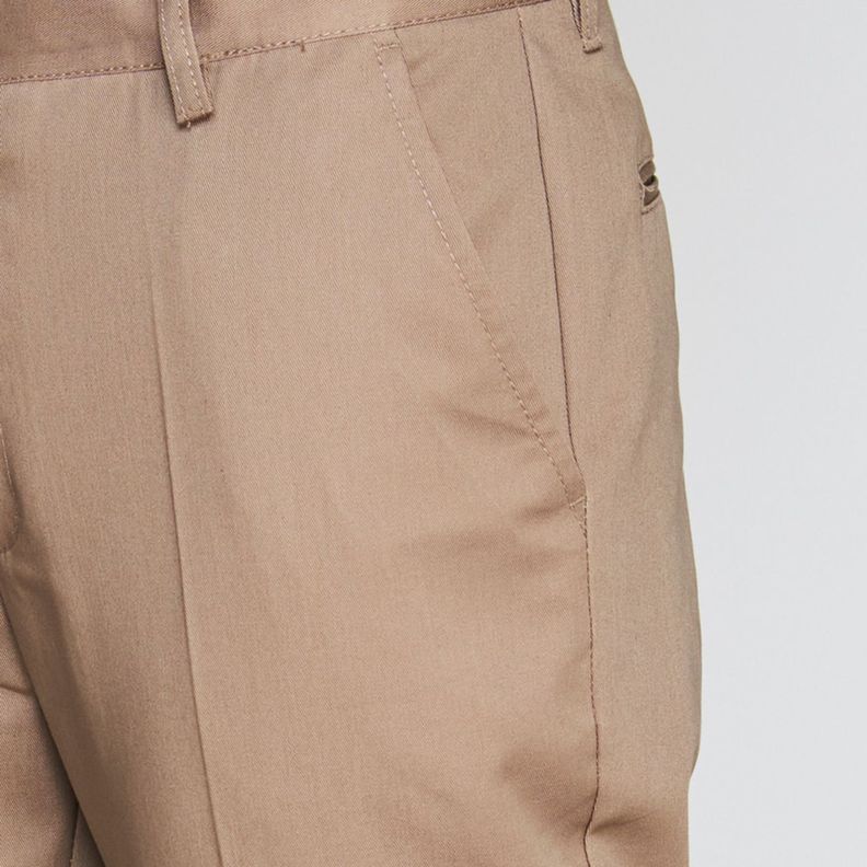 Pantalón Gabardina T/C Hombre Beige-4