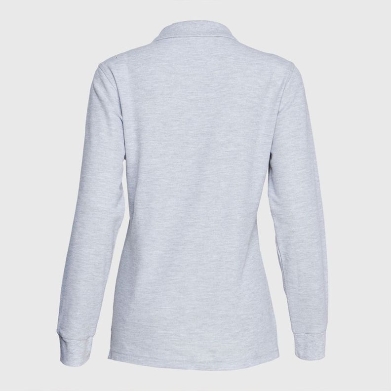 Polera Pique Tc Ml Mujer Gris oscuro-3