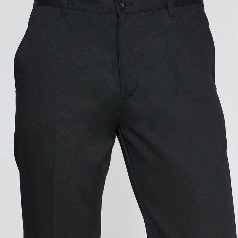 Pantalón Gabardina T/C Hombre Negro-3