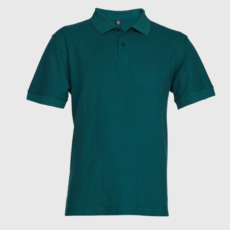 Polera Pique Hombre 80/20 M/C Verde musgo-1