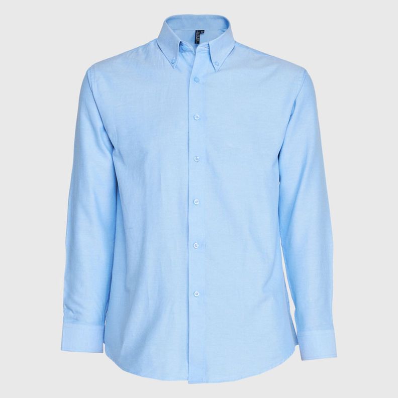 Camisa Oxford B/Suelto M/L Celeste-0