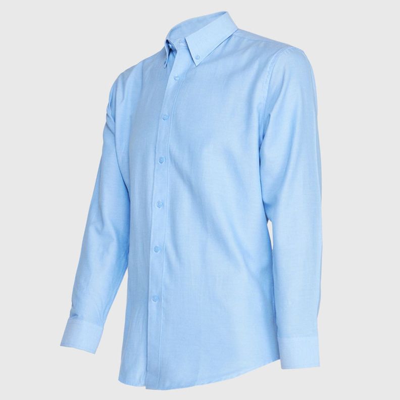 Camisa Oxford B/Suelto M/L Celeste-1