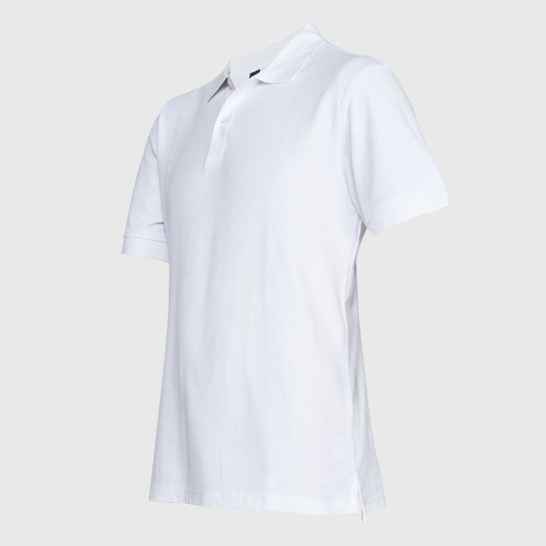 Polera Pique Hombre 80/20 M/C Blanco-2