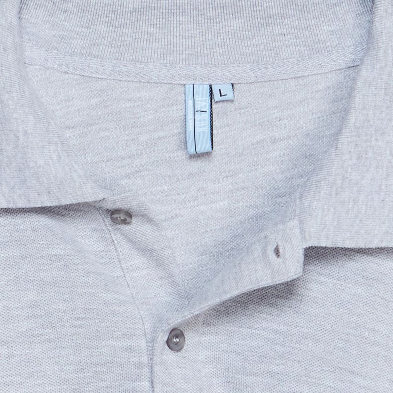 Polera Pique T/C Ml Hombre Gris oscuro-4