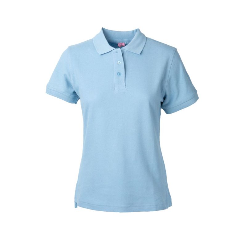 Polera Pique Mujer 80/20 M/C Celeste-0