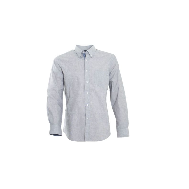 Camisa Fil A Fil Gris-0