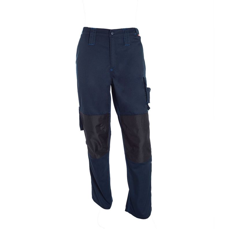 Pantalón Cargo Con Refuerzo Hombre T/C 80/20 Azul marino-0