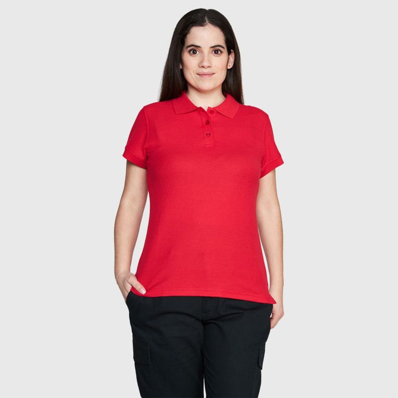 Polera Pique Tc Mc Mujer Rojo-0