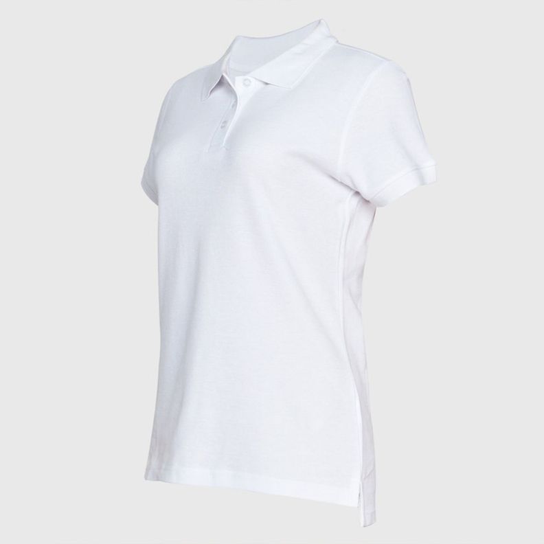 Polera Pique Mujer 80/20 M/C Blanco-2