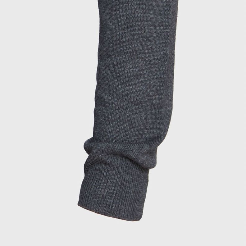 Sweater Cuello V Unisex M/L Gris oscuro-4