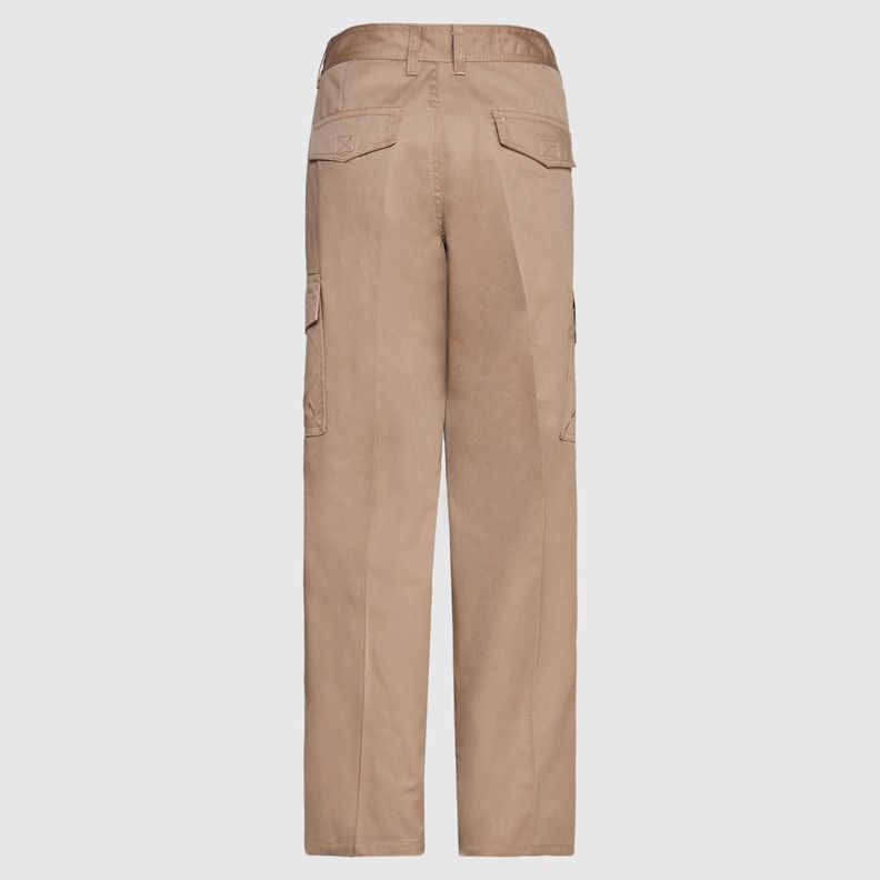 Pantalón Cargo Gabardina T/C Mujer Beige-2