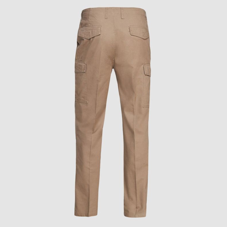 Pantalón Cargo Gabardina Hombre Beige-2