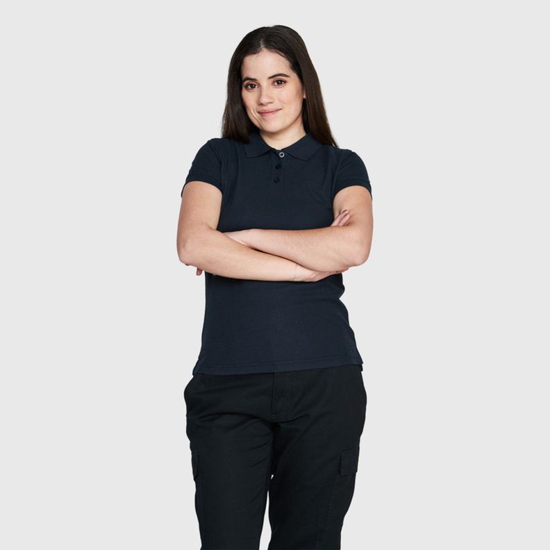 Polera Pique Tc Mc Mujer Azul marino-1