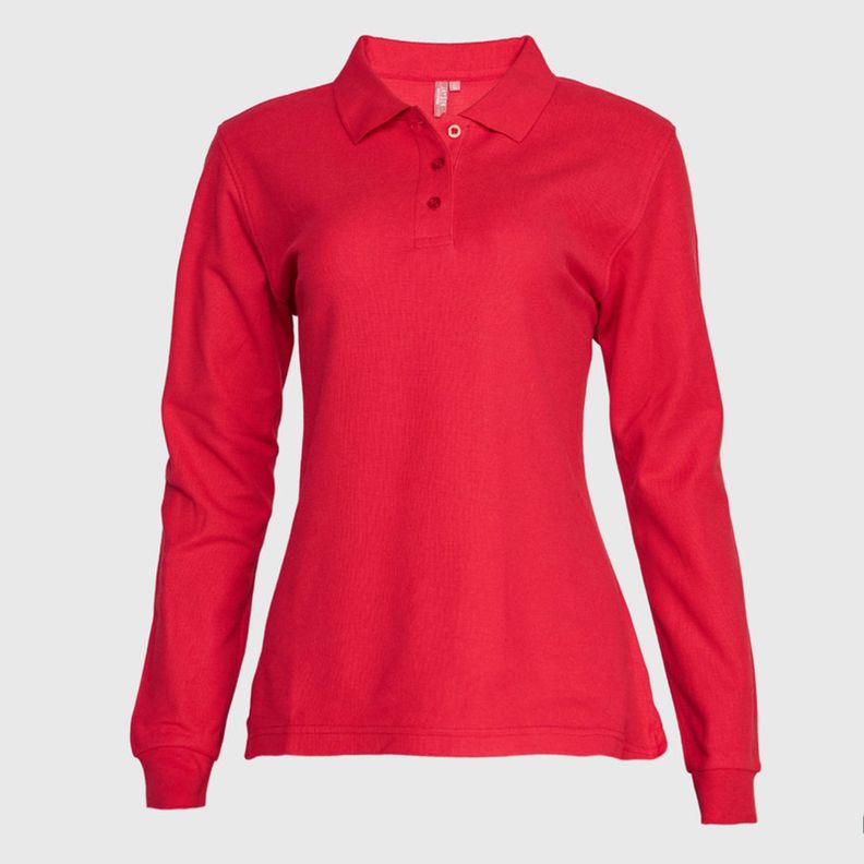Polera Pique Mujer 80/20 M/L Rojo-0