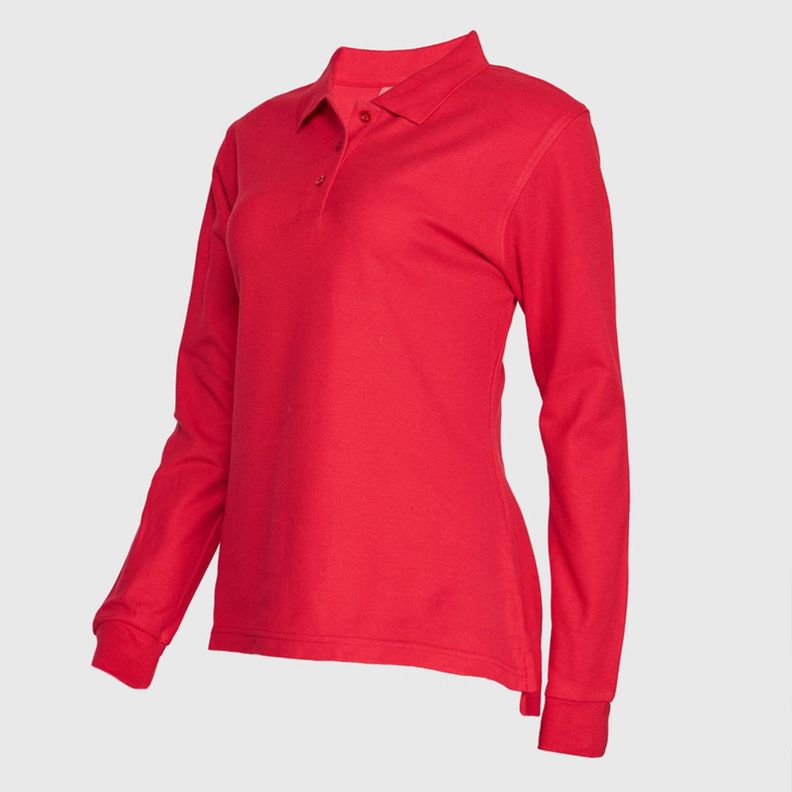 Polera Pique Mujer 80/20 M/L Rojo-1