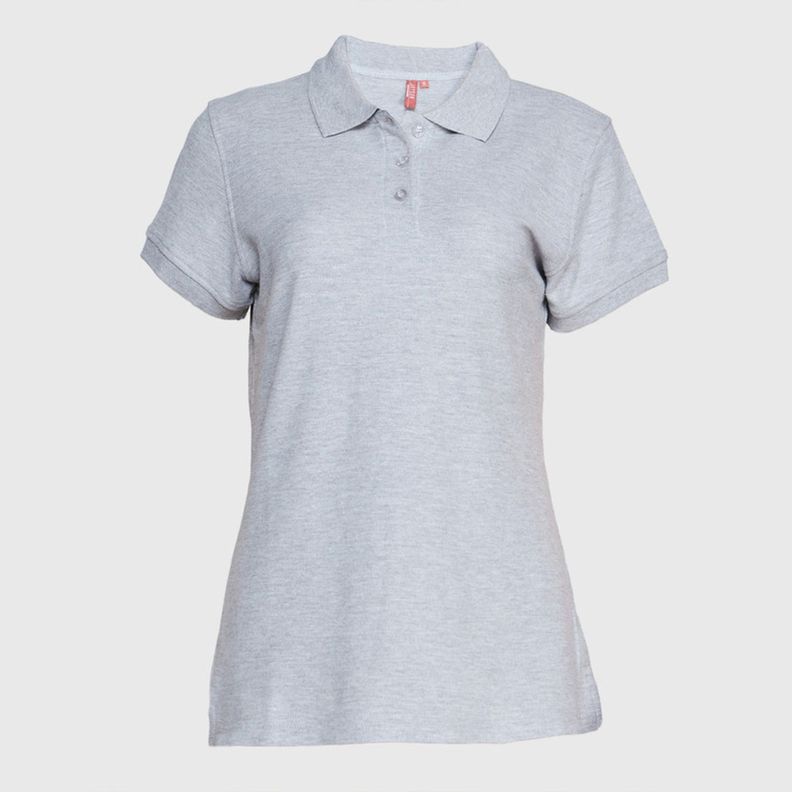 Polera Pique Mujer 80/20 M/C Gris oscuro-1