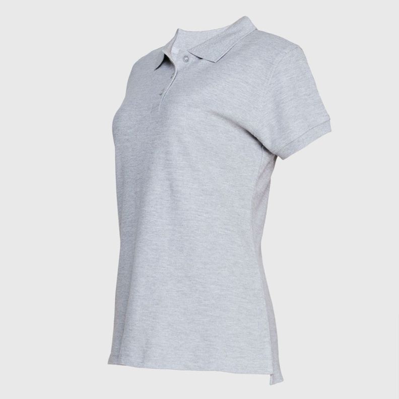 Polera Pique Mujer 80/20 M/C Gris oscuro-2