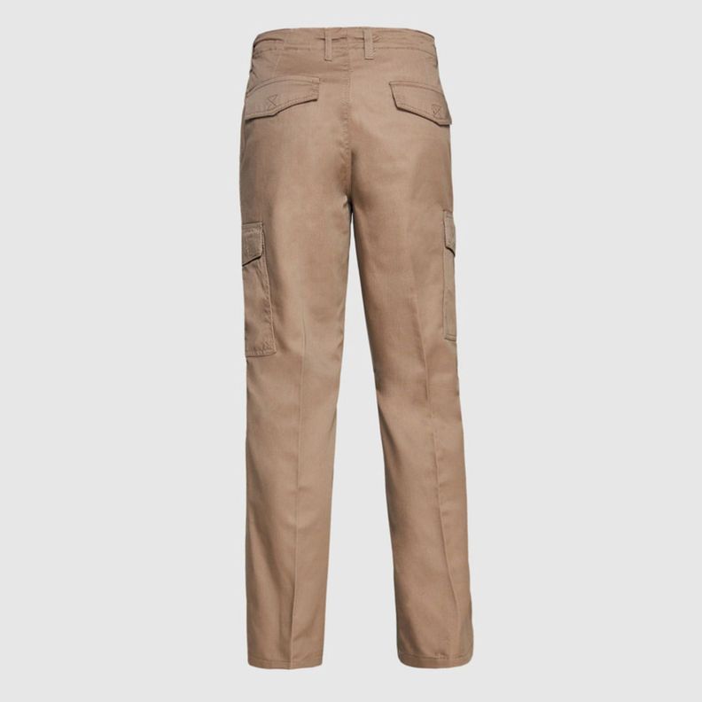 Pantalón Cargo Gabardina T/C Hombre Beige-2