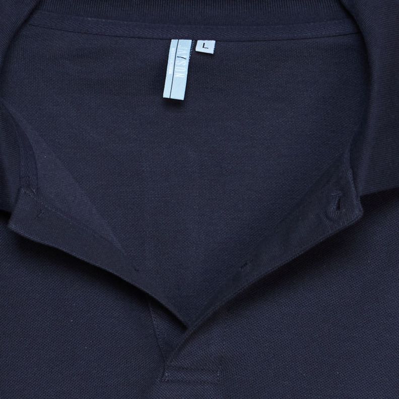 Polera Pique T/C Ml Hombre Azul marino-4