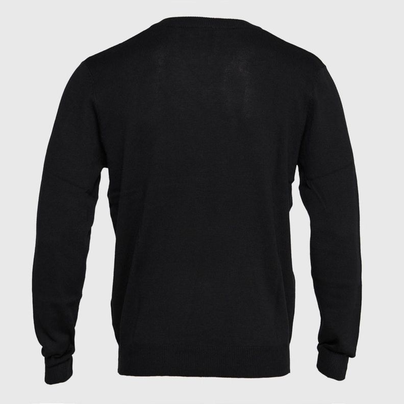 Sweater Cuello V Unisex M/L Negro-2