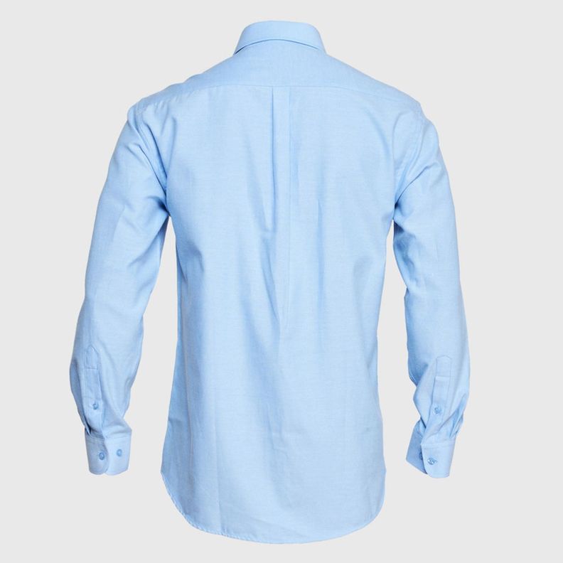 Camisa Oxford B/Pegado M/L Celeste-1